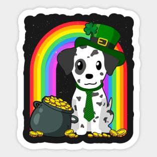 Dalmatian Rainbow Irish Clover St Patrick Day Dog Gift product Sticker